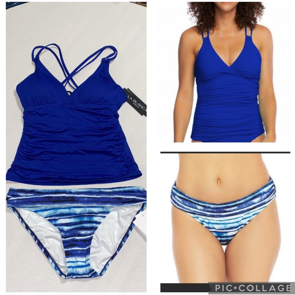 La Blanca Island Goddess Surplice Tankini Swim Set  4